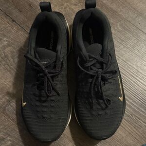 Nike React Infinity run 4 Black and Gold Athletic Shoes